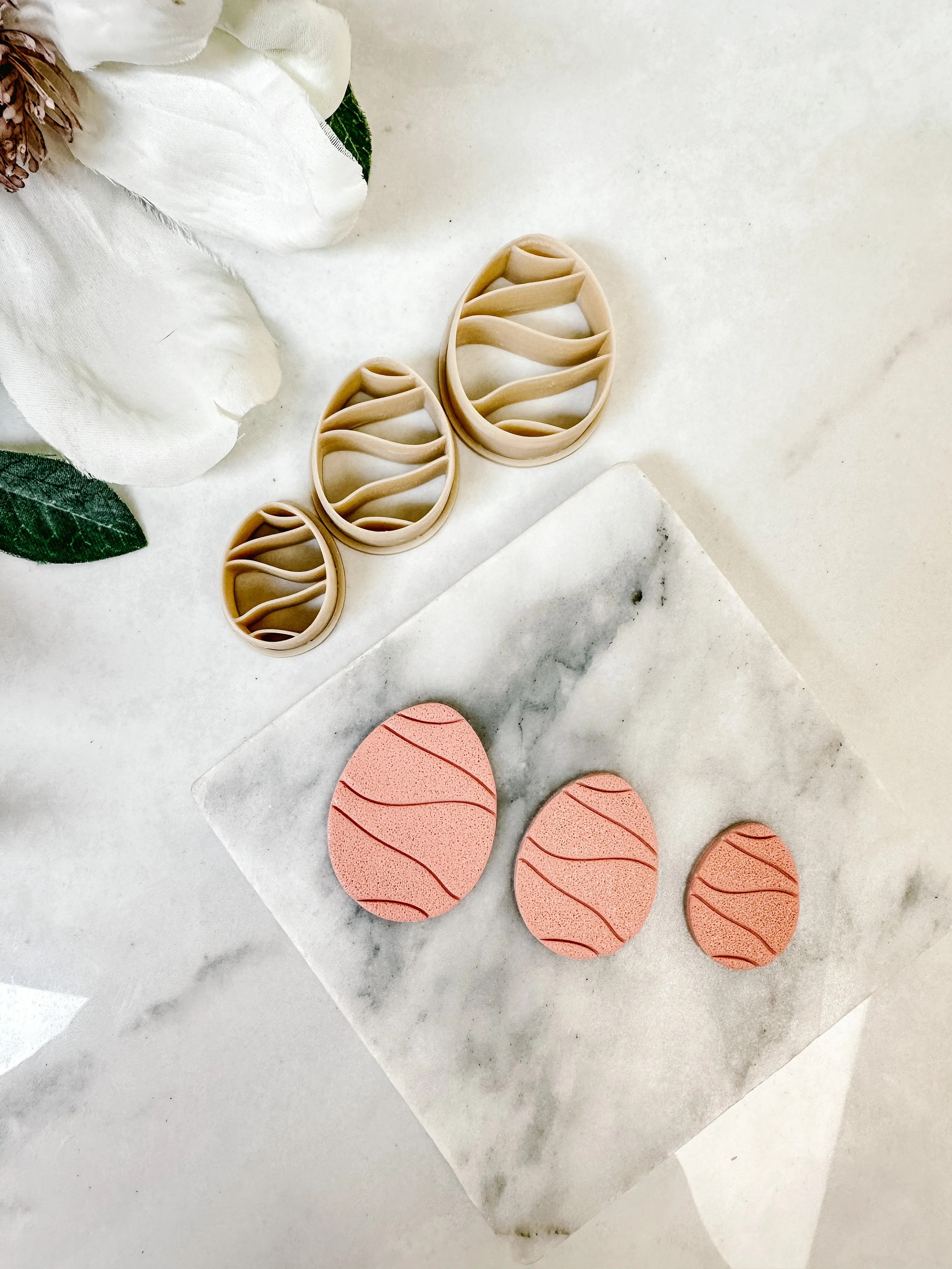 Easter Egg Detailed Polymer Clay Cutter