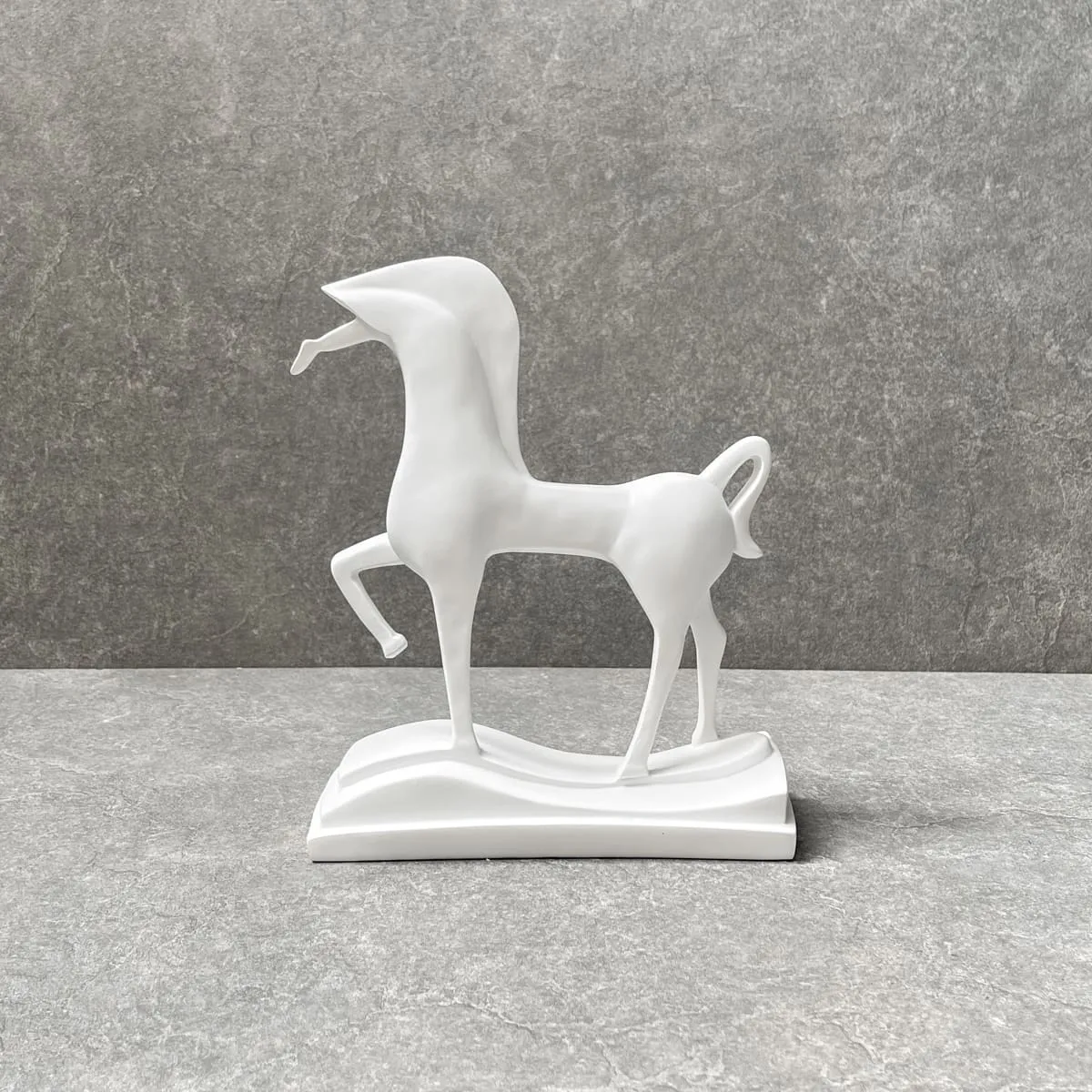 Edit House & Home-Home Artisan Artemis White Horse Sculpture