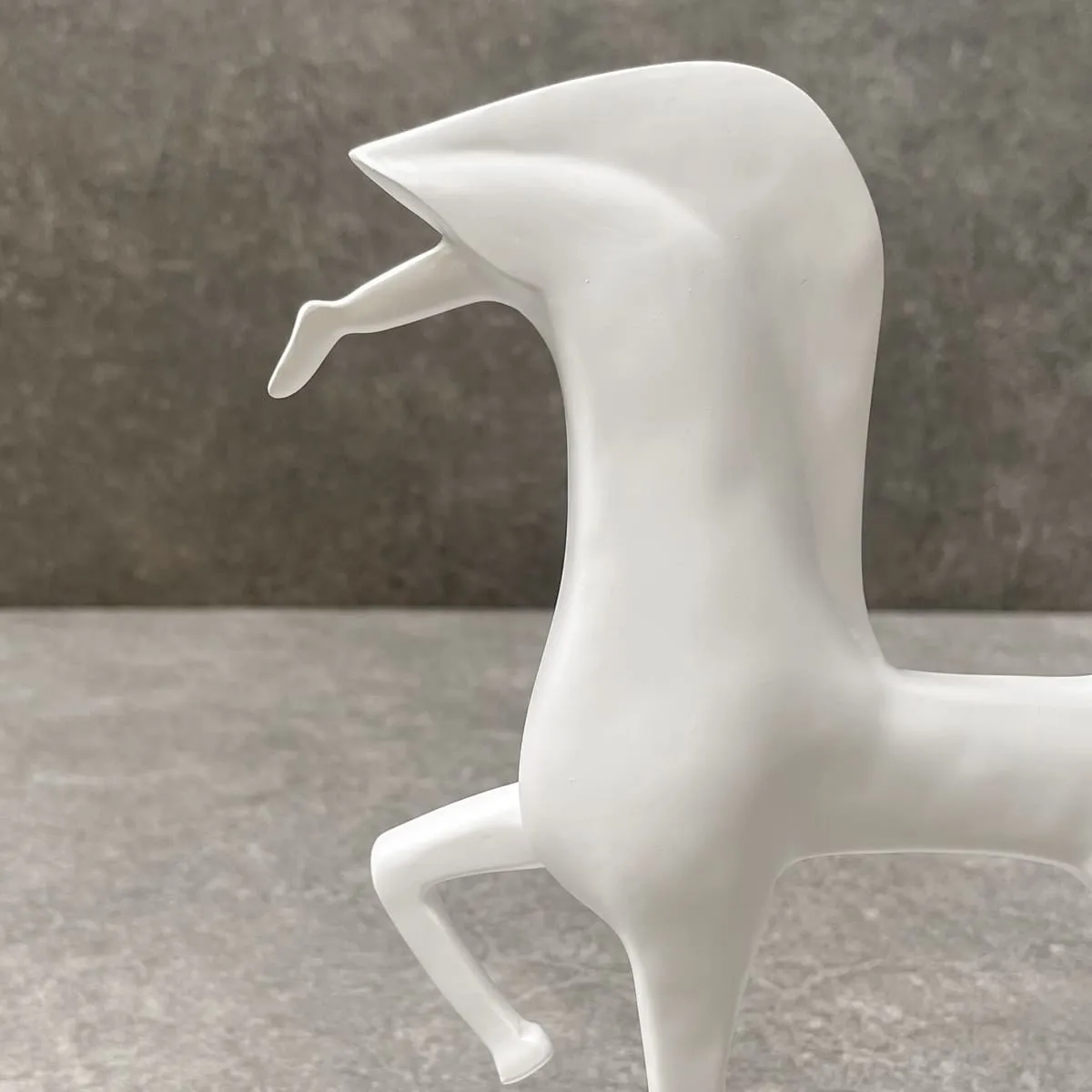 Edit House & Home-Home Artisan Artemis White Horse Sculpture