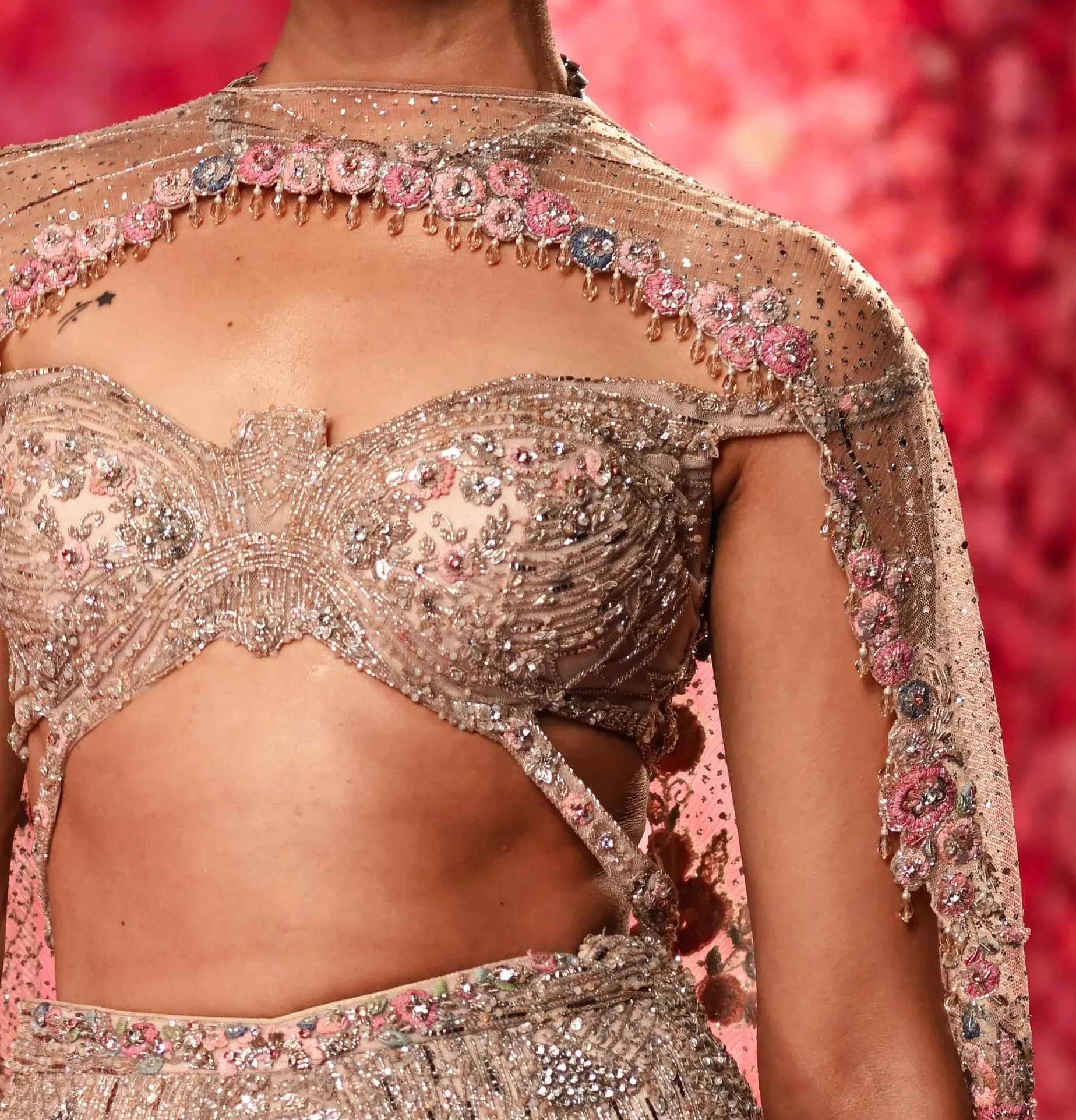 Elea powder pink ombre lehenga set