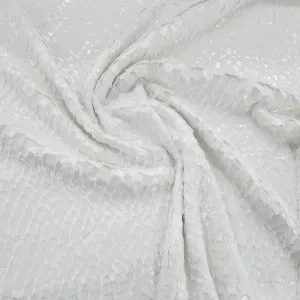 Embossed Fur Fabric 150 cm Off White