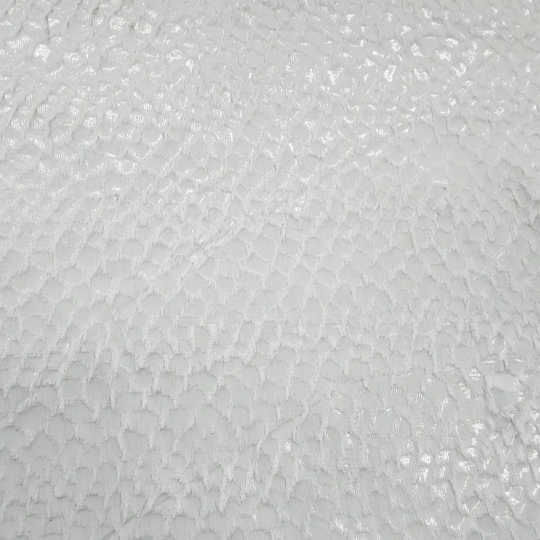 Embossed Fur Fabric 150 cm Off White