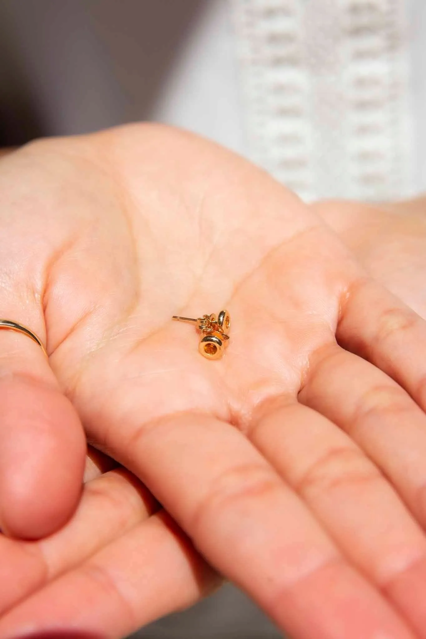 Eugenie Rubover Citrine Studs 9ct Gold