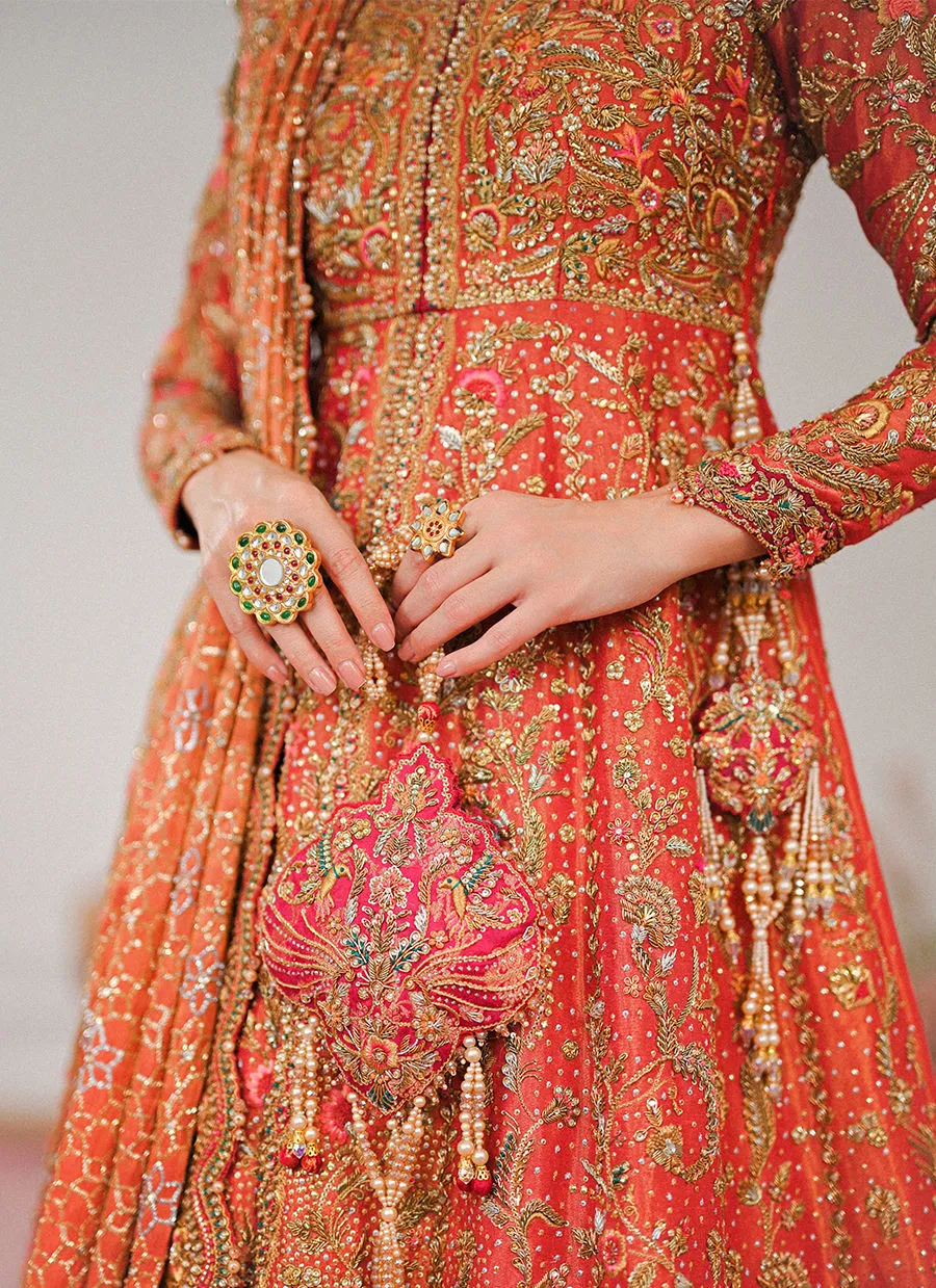 Farshi Lehenga Kameez Dupatta Pakistani Bridal Dress