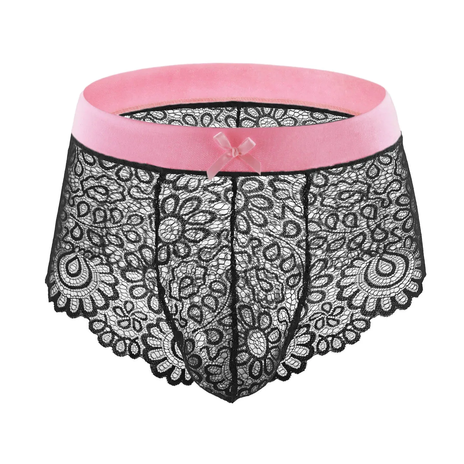 Femme Sissy Bad & Bow Lace Briefs