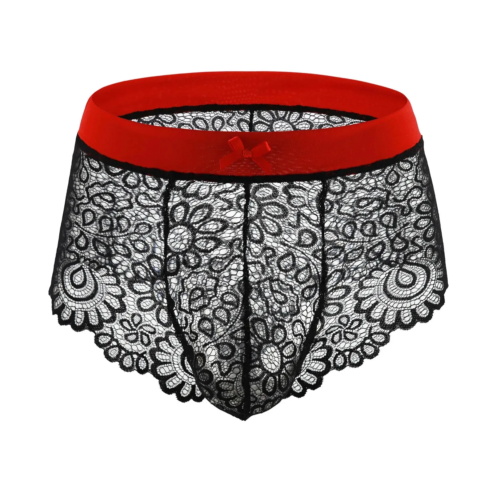 Femme Sissy Bad & Bow Lace Briefs