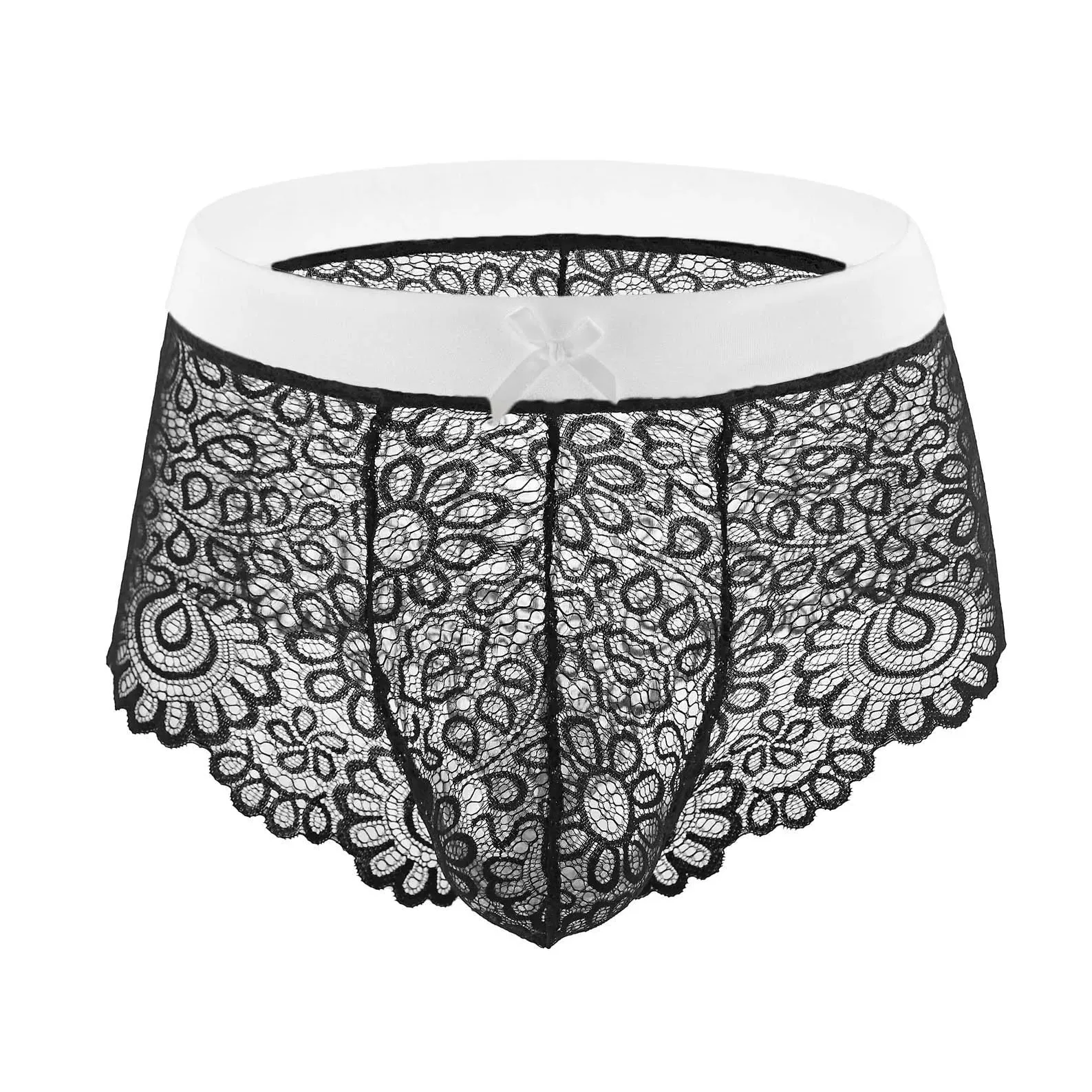 Femme Sissy Bad & Bow Lace Briefs