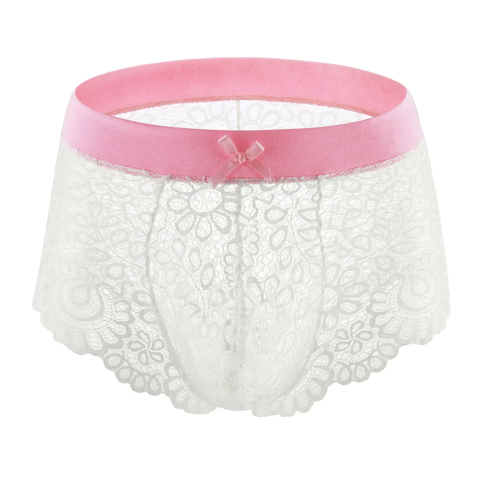 Femme Sissy Bad & Bow Lace Briefs