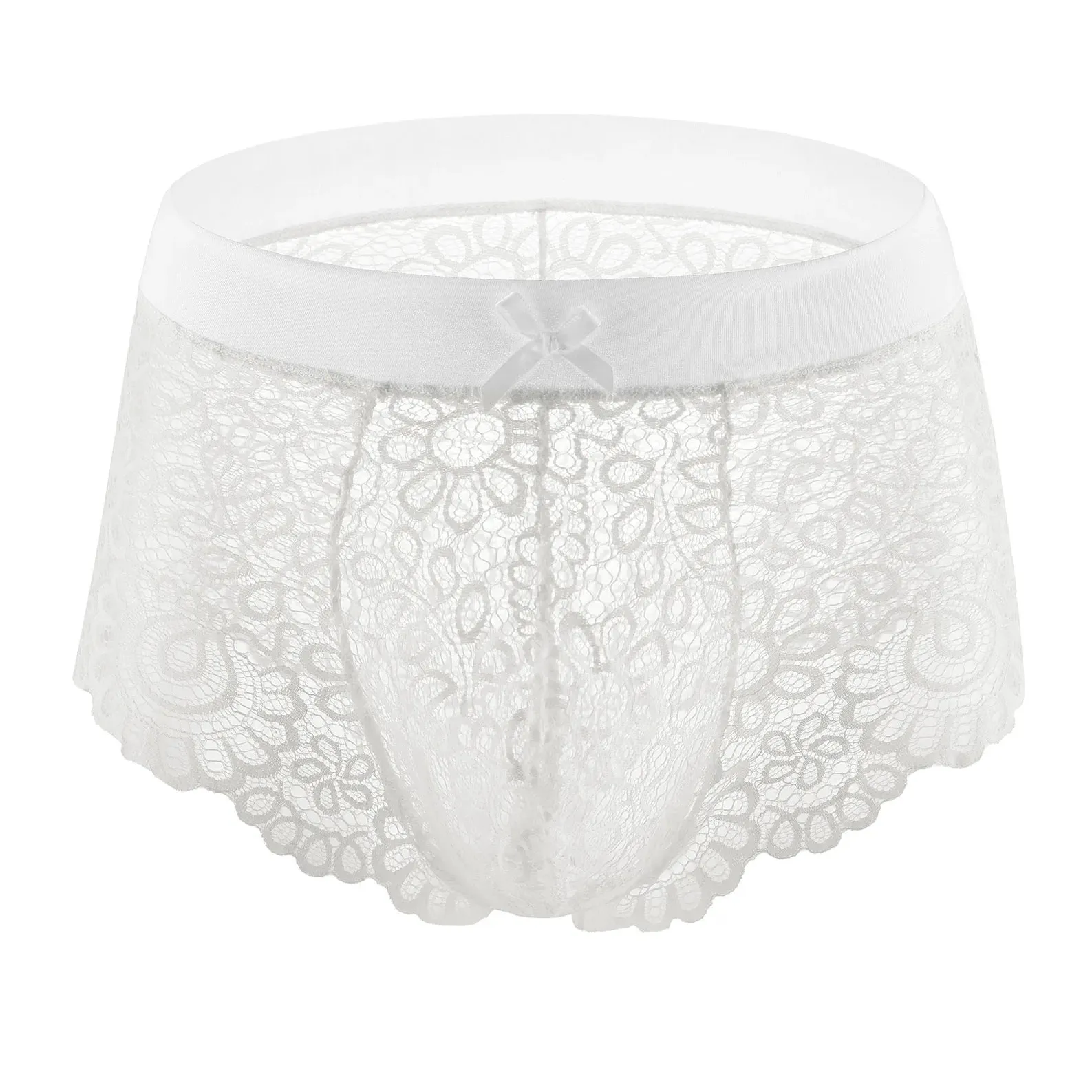 Femme Sissy Bad & Bow Lace Briefs