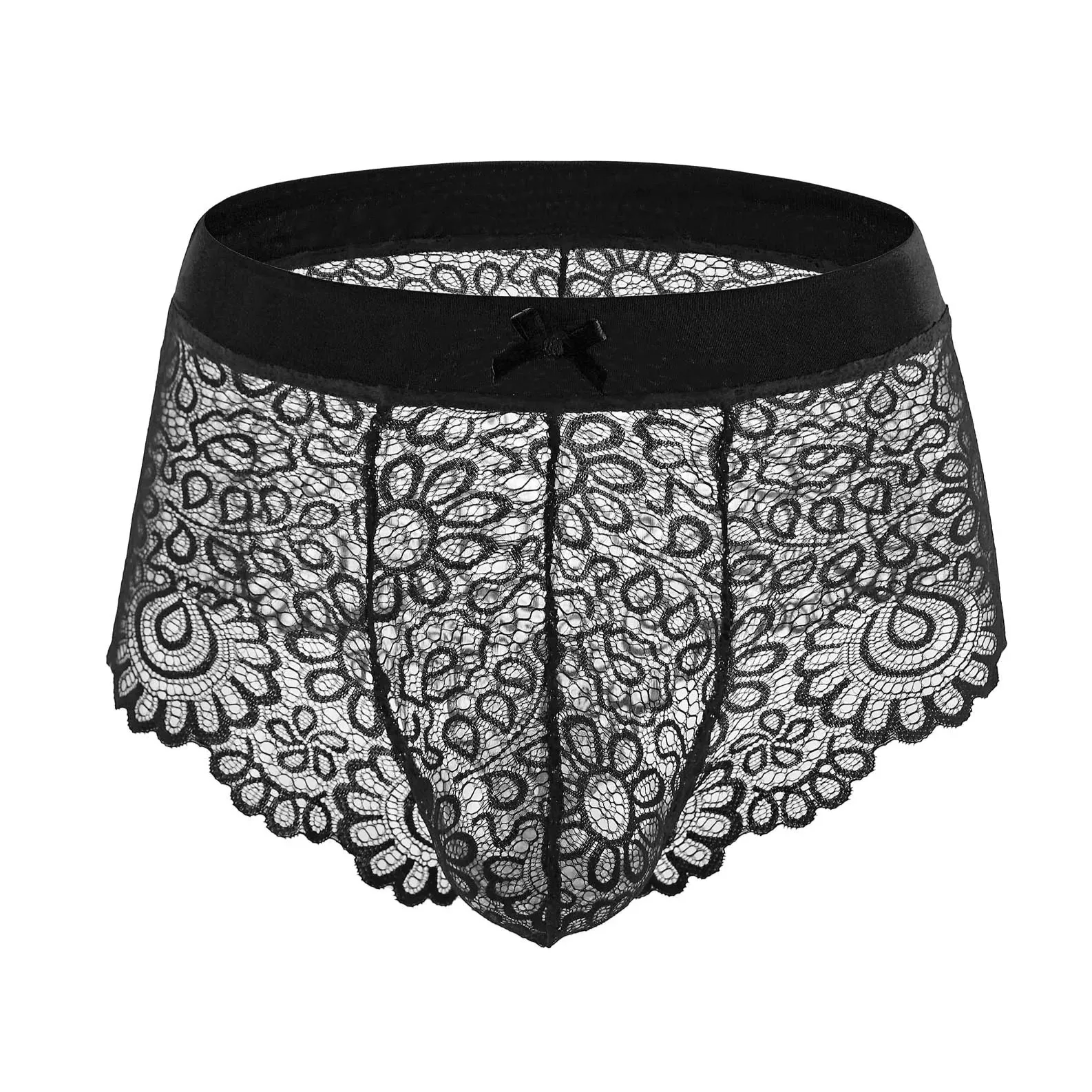 Femme Sissy Bad & Bow Lace Briefs