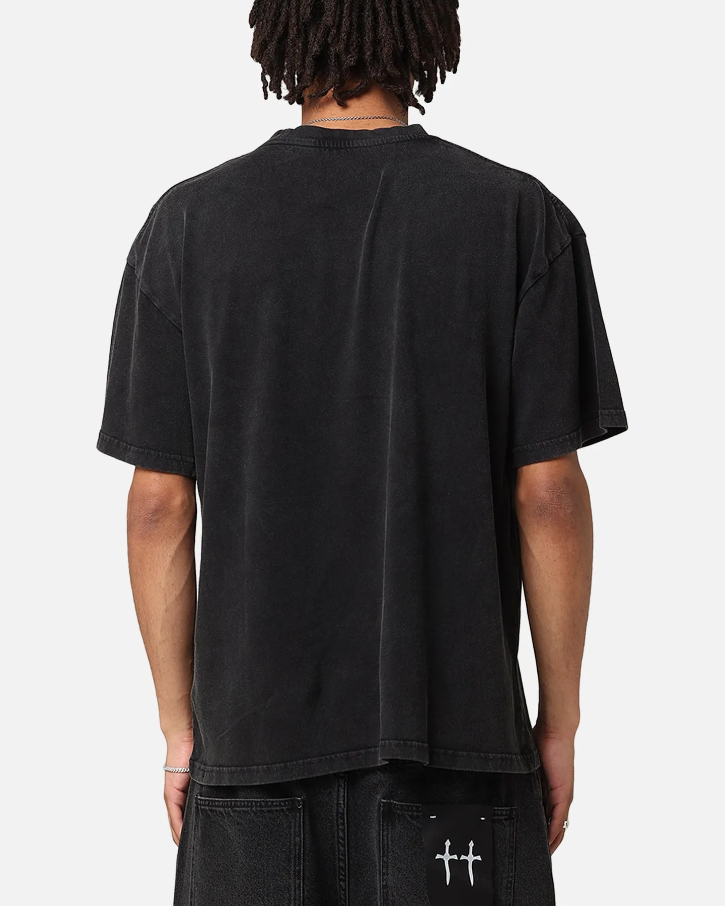 Goat Crew X House Of The Dragons Fire Vintage T-Shirt Black Acidwash