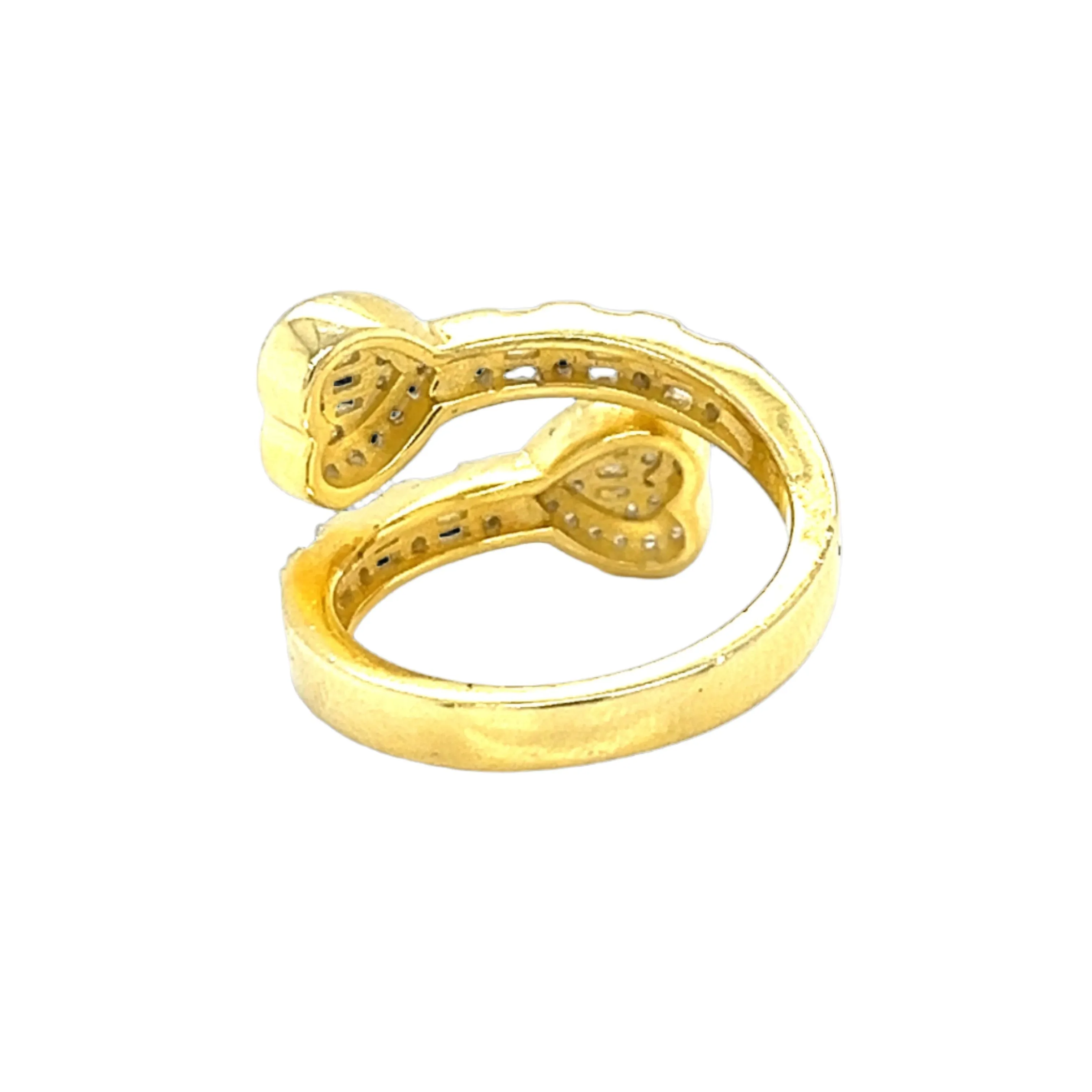 Golden Hearts Harmony Cubic Zirconia Ring - C103899