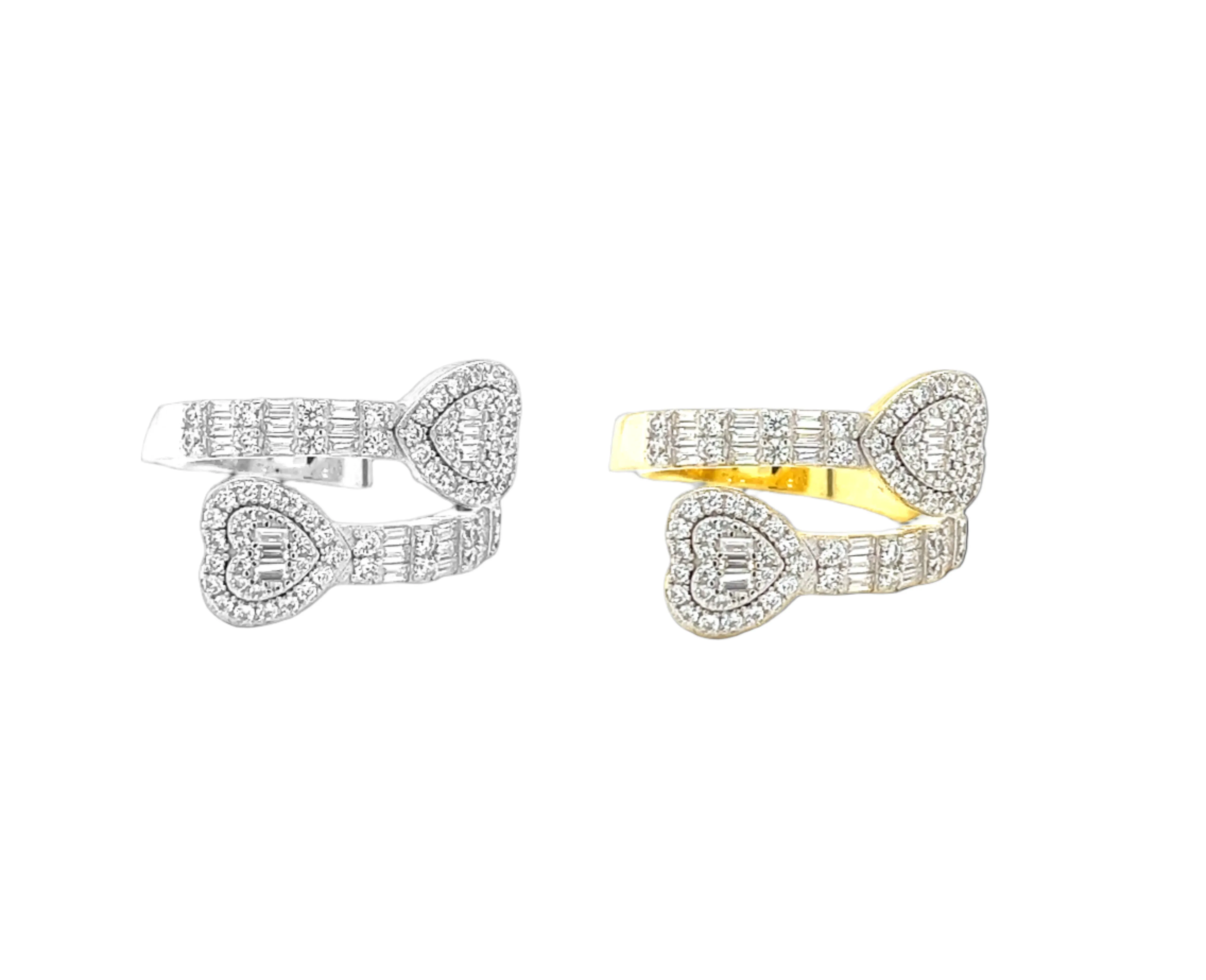 Golden Hearts Harmony Cubic Zirconia Ring - C103899
