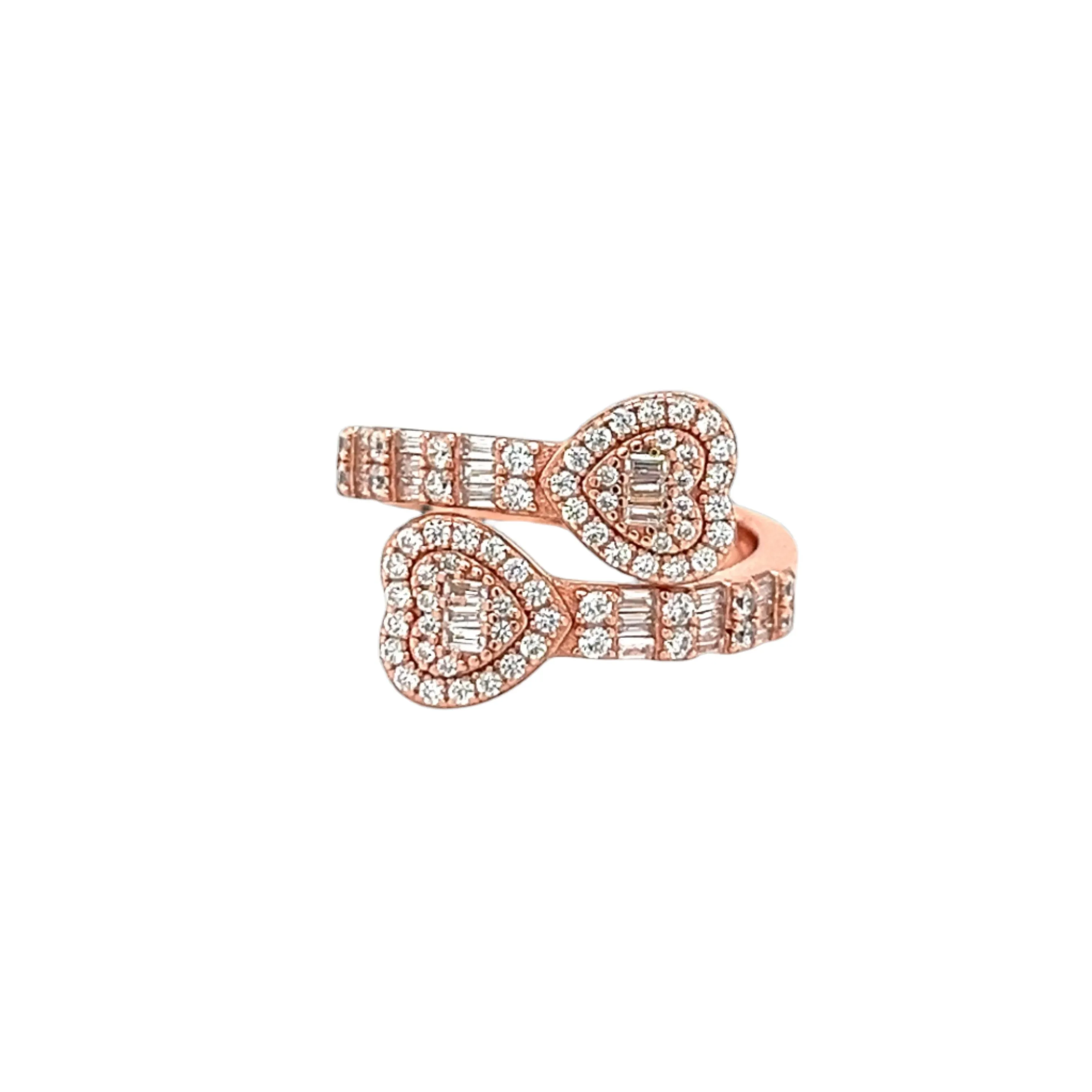 Golden Hearts Harmony Cubic Zirconia Ring - C103899