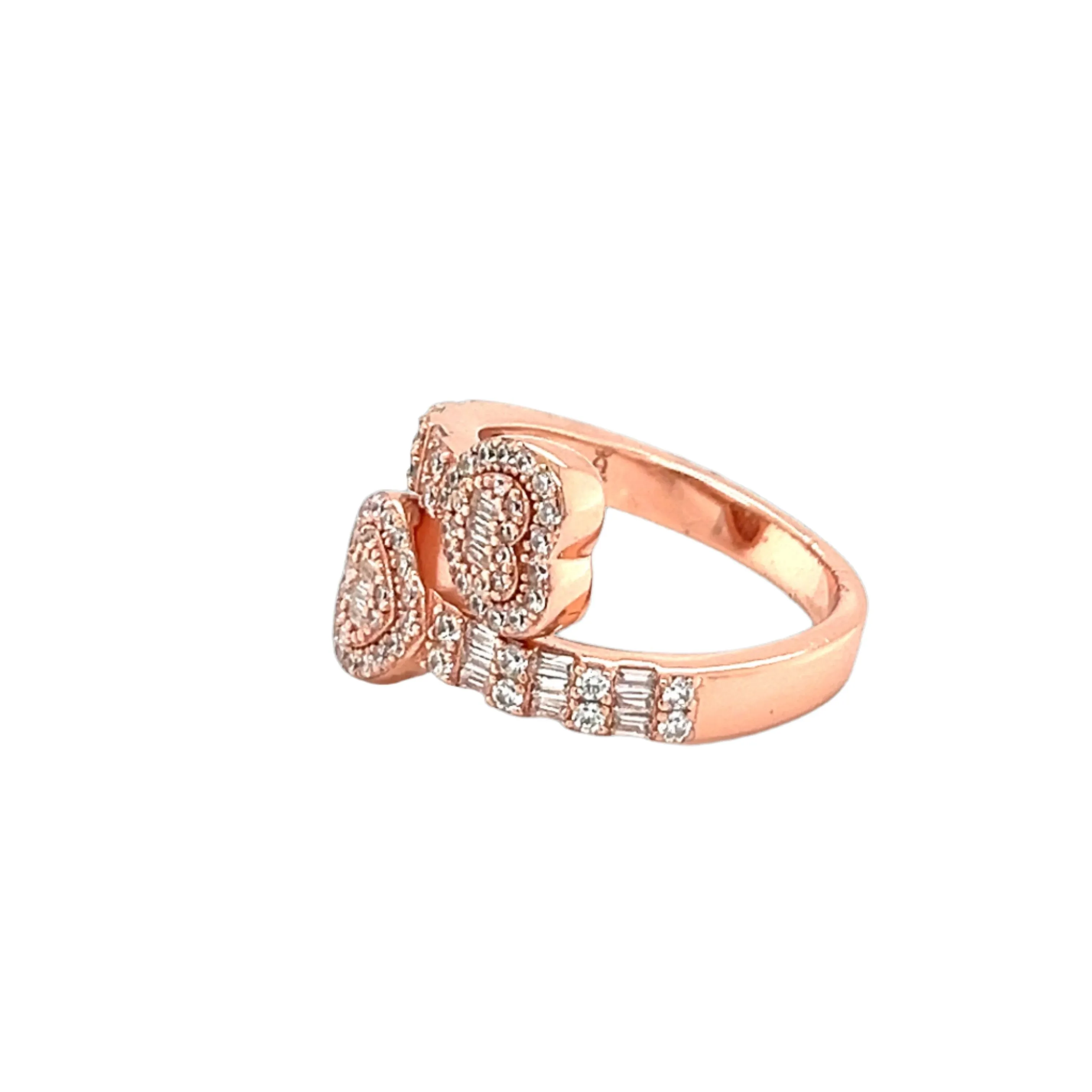 Golden Hearts Harmony Cubic Zirconia Ring - C103899