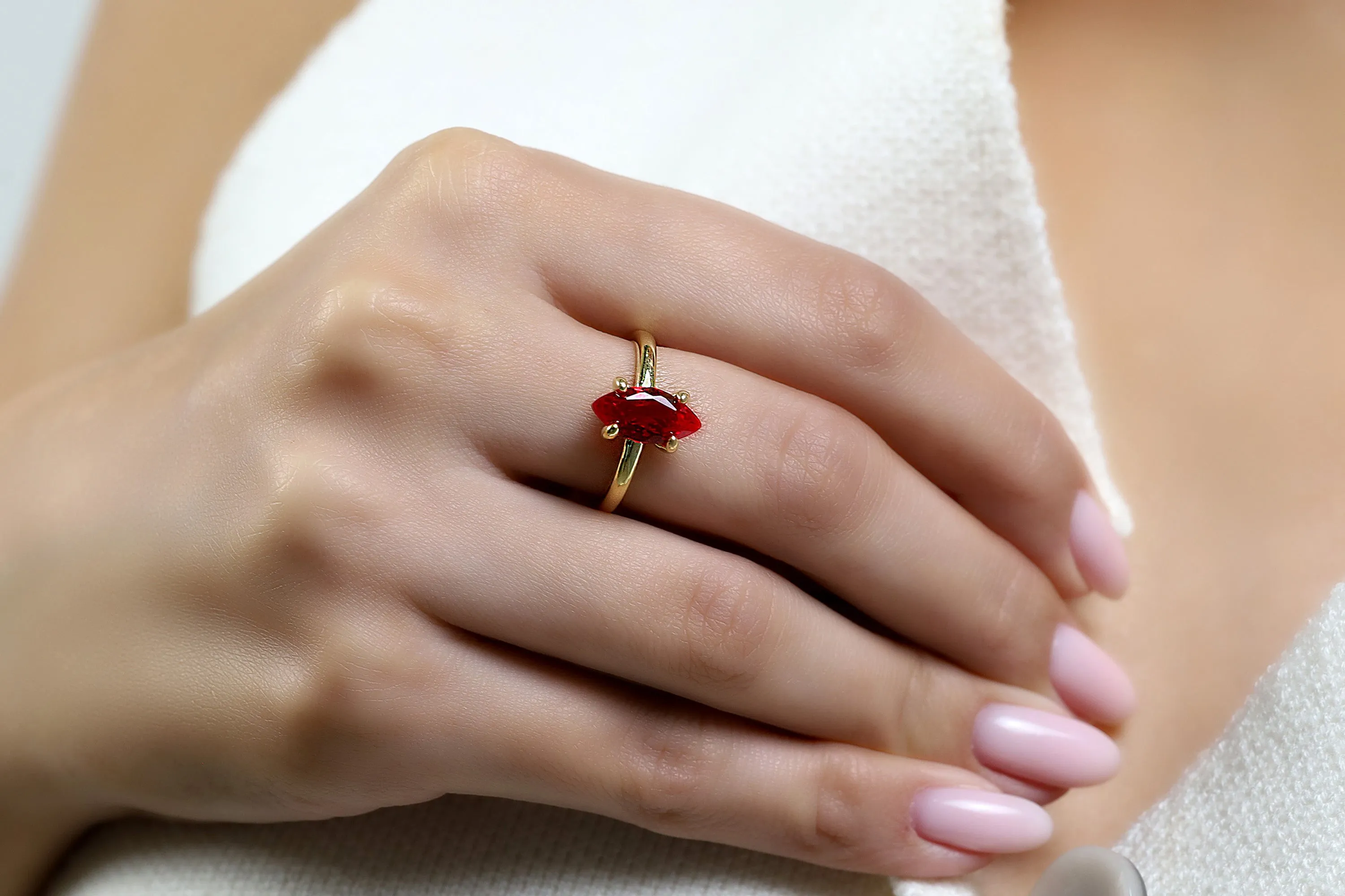 Gorgeous Ruby Gold Filled Ring