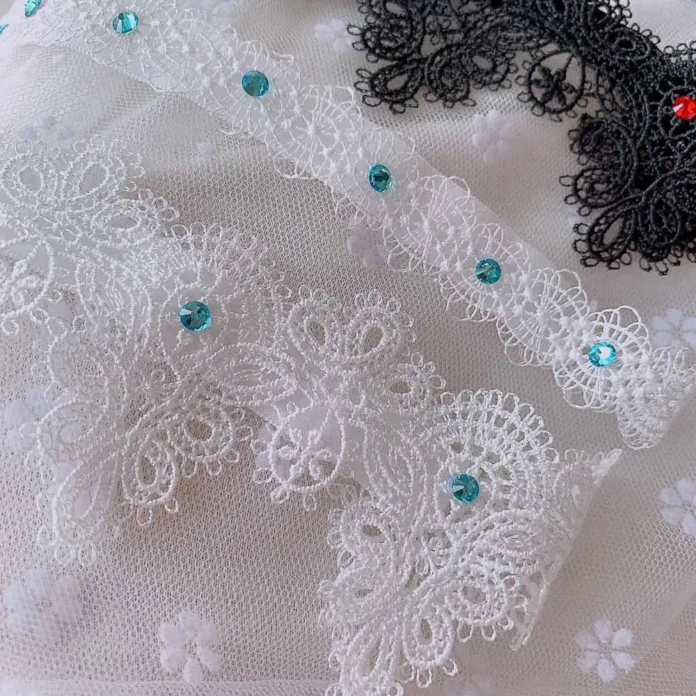Hand-Embroidered Blue Rhinestone Lace Garter Belt for Wedding Bride, Sexy Thigh Ring & Cosplay