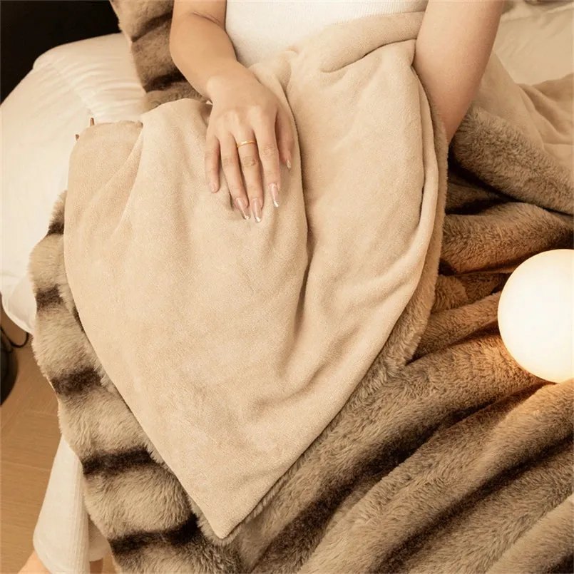 Harewood Faux Rabbit Fur Blanket