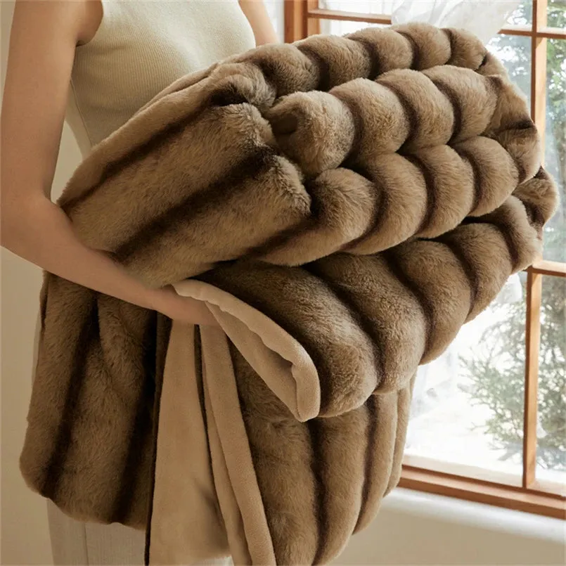 Harewood Faux Rabbit Fur Blanket