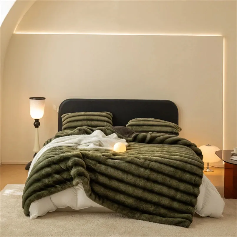 Harewood Faux Rabbit Fur Blanket