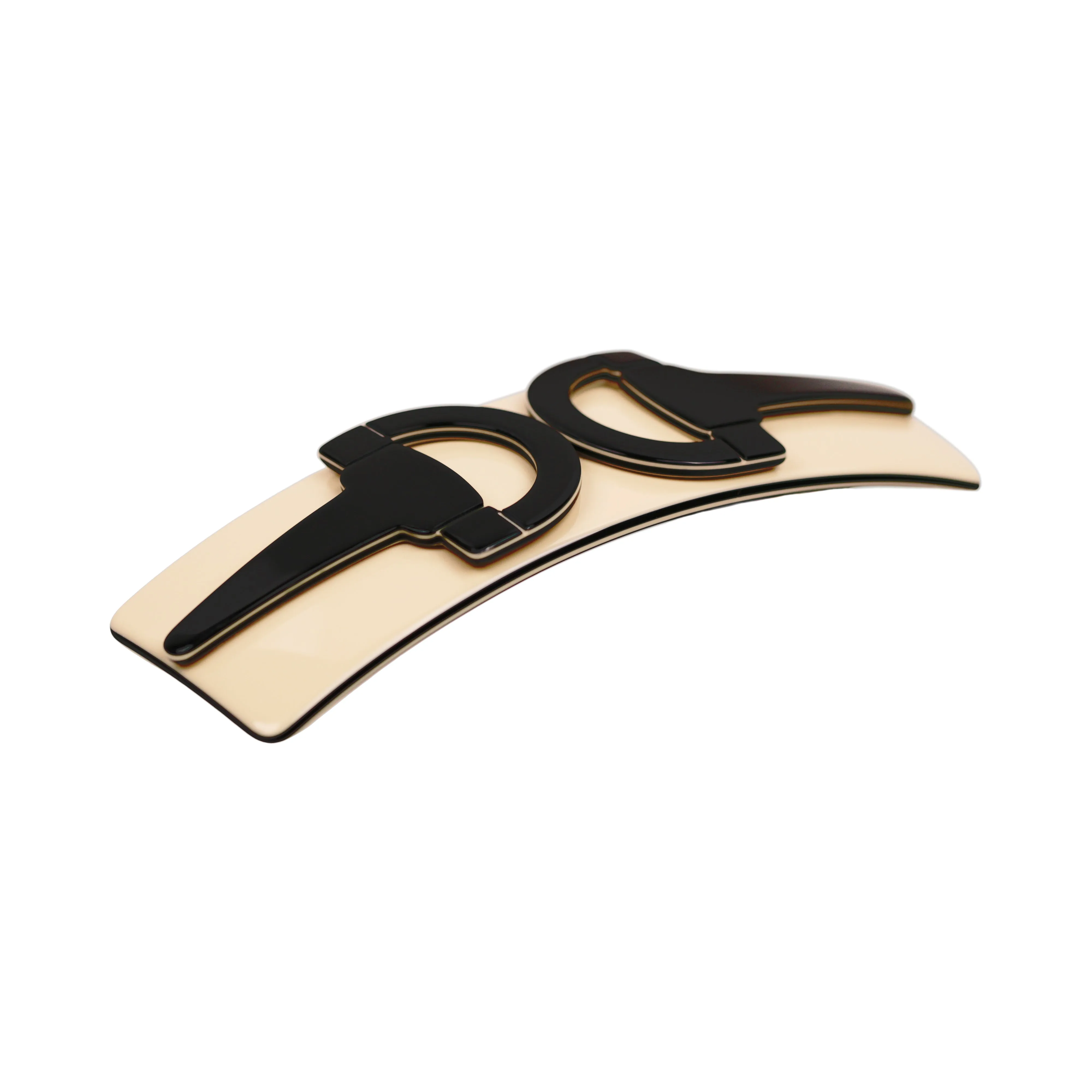 Horsebit Denise Large Ivory Hair Clip