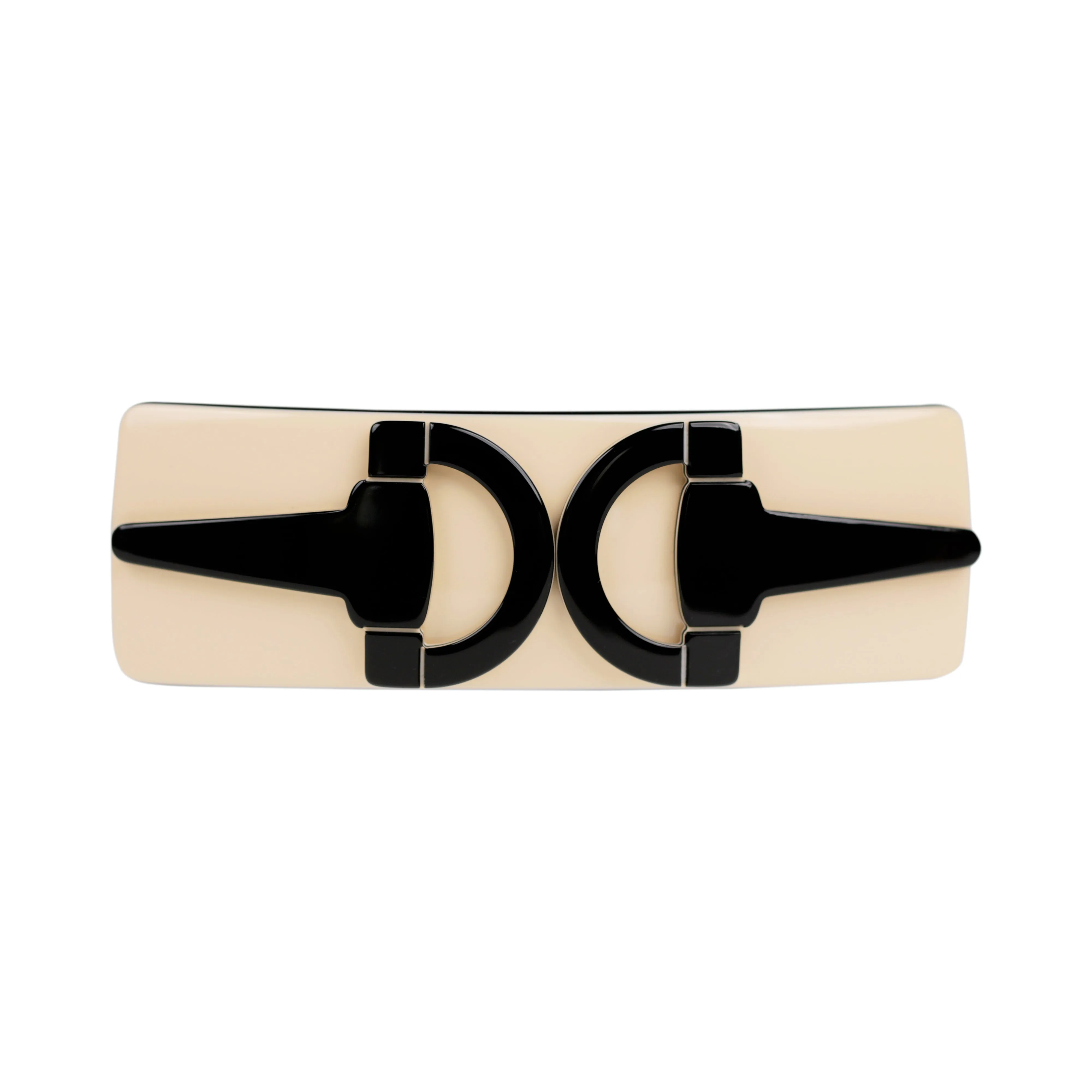 Horsebit Denise Large Ivory Hair Clip
