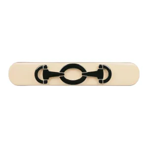 Horsebit Diane Large Ivory Hair Clip