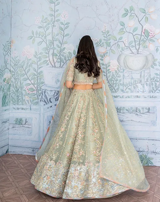 Indian Bridal Lehenga Choli and Dupatta Wedding Dress
