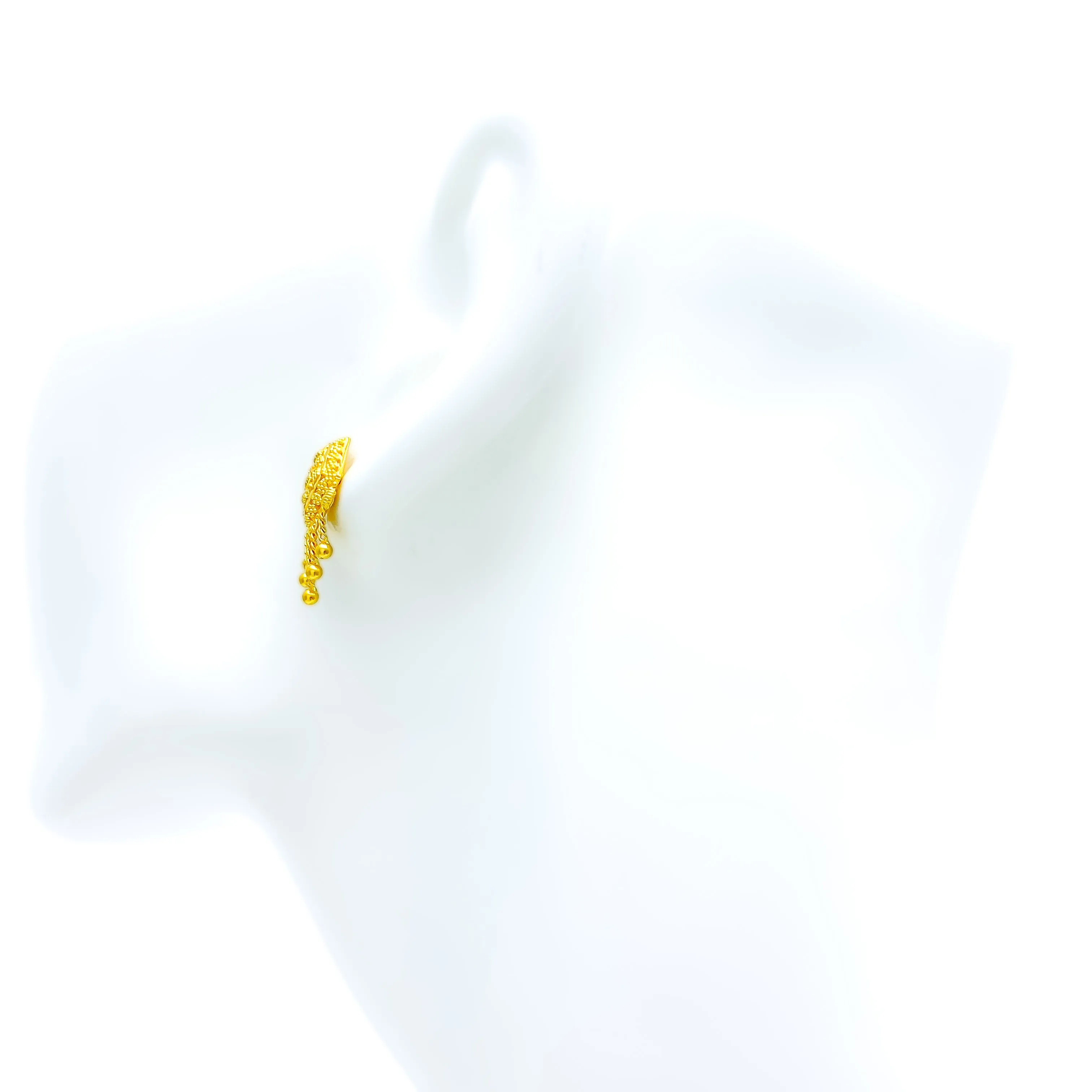 Intricate Detailed Dangling 22k Gold Earrings