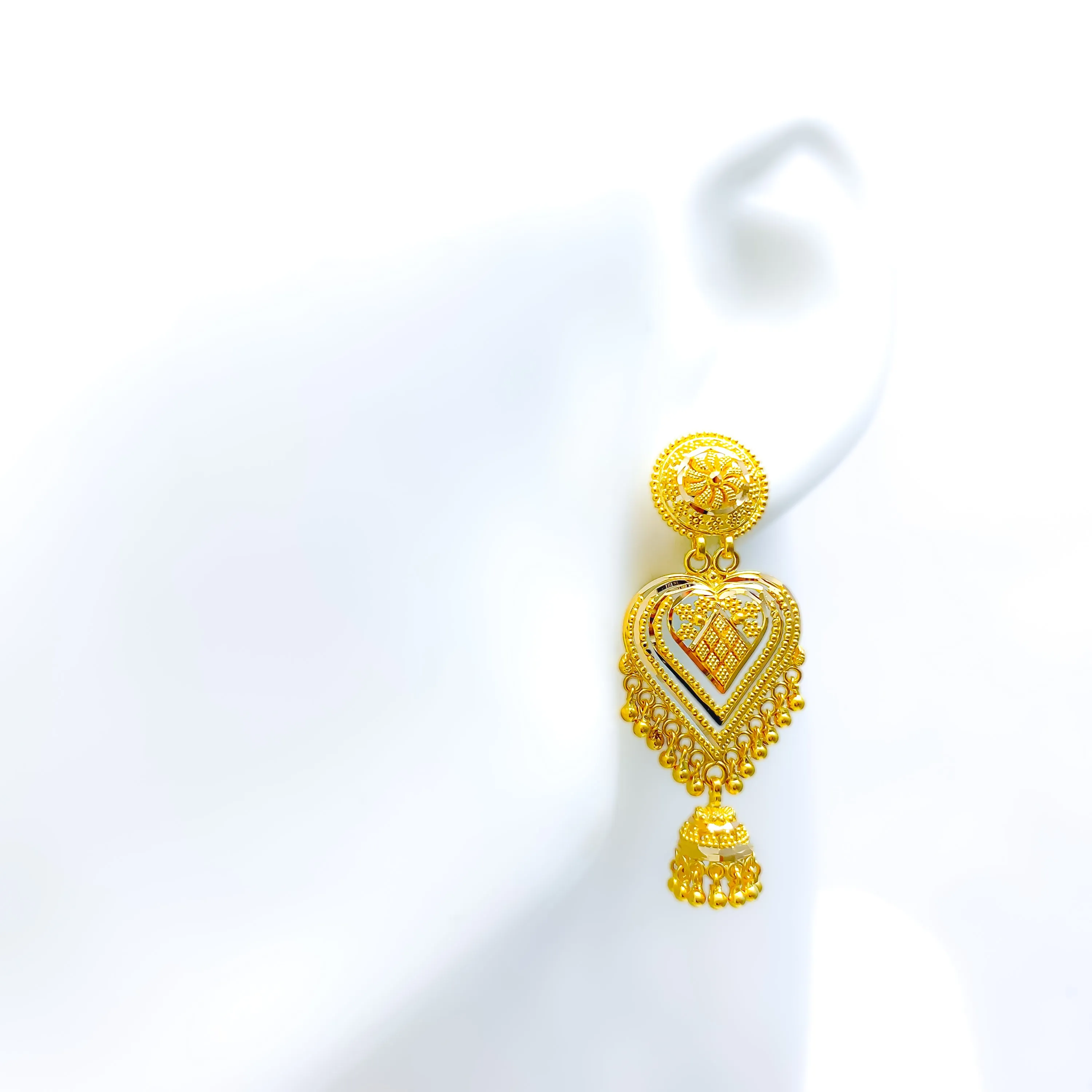 Intricate Regal 22k Gold Earrings
