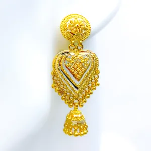 Intricate Regal 22k Gold Earrings