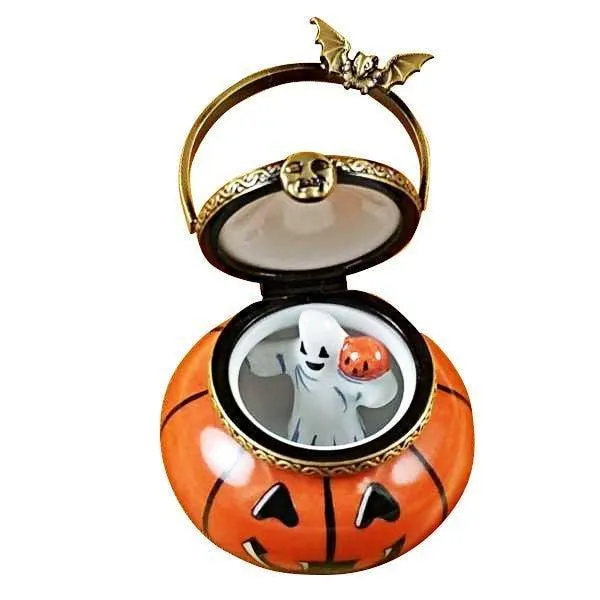 Jack O Lantern Pail with Removable Ghost