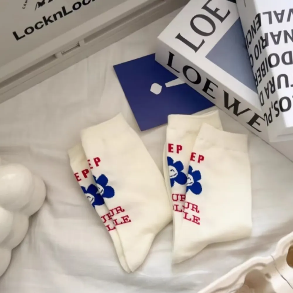 Japanese Floral Cotton Socks