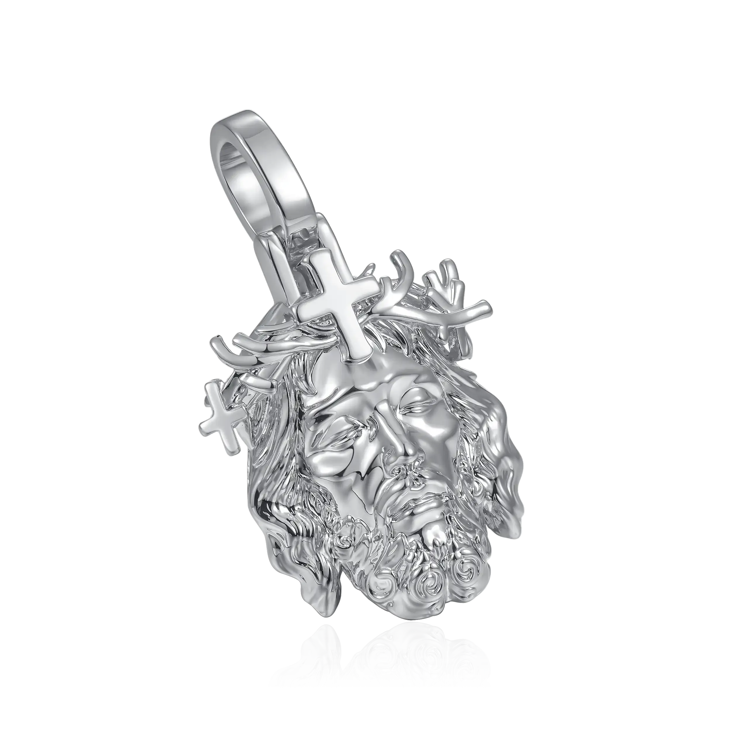 Jesus Piece Plain Gold Pendant - Micro