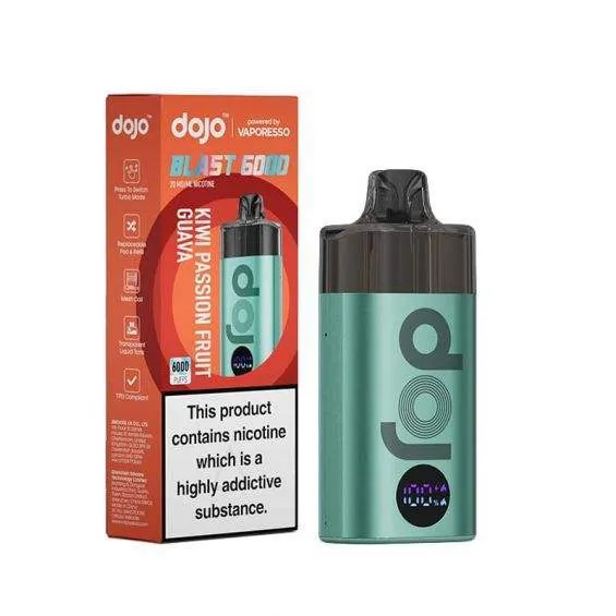 KIWI PASSION FRUIT GUAVA - VAPORESSO DOJO BLAST 6000 VAPE KIT