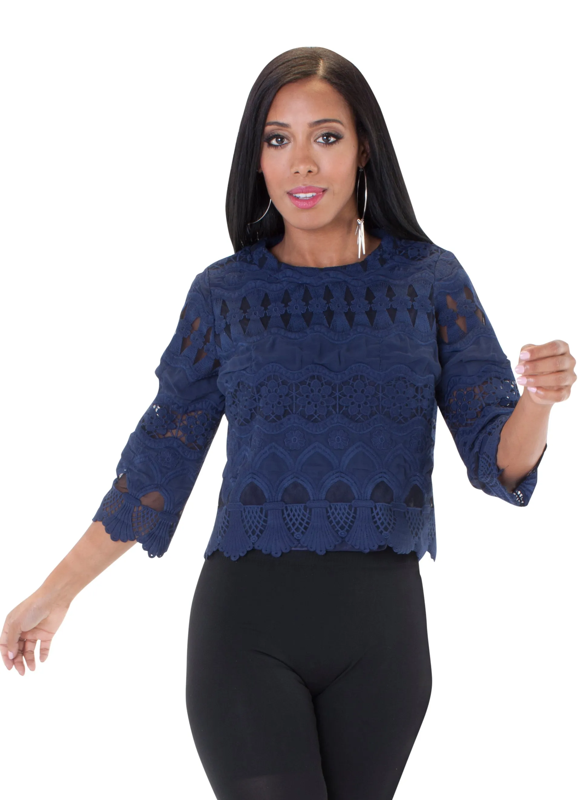 Lace Detailed Blouse -8610