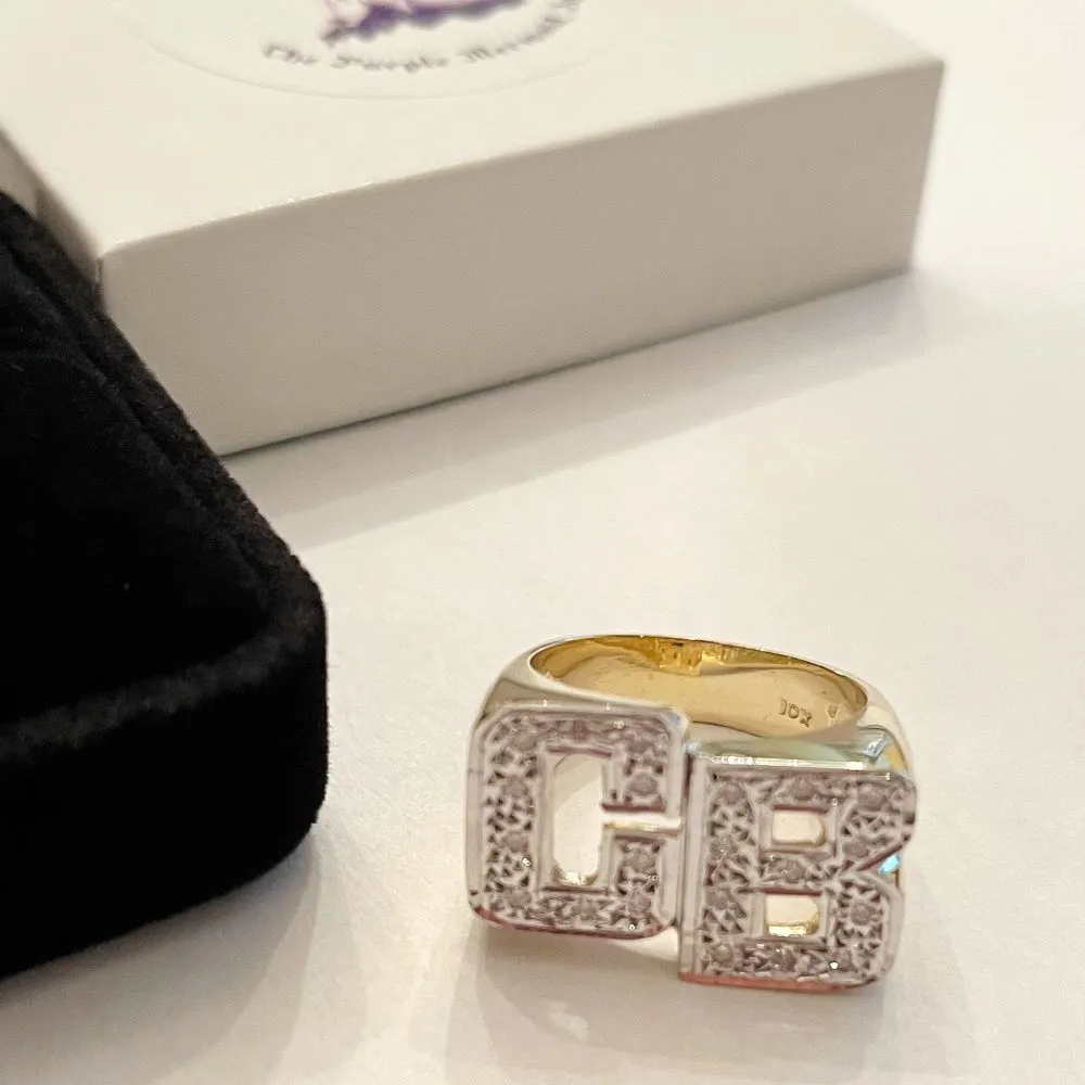Large Block Diamond Initial Ring