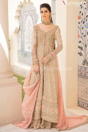 Latest Bridal Sharara with Pishwas Dress Online #BS108