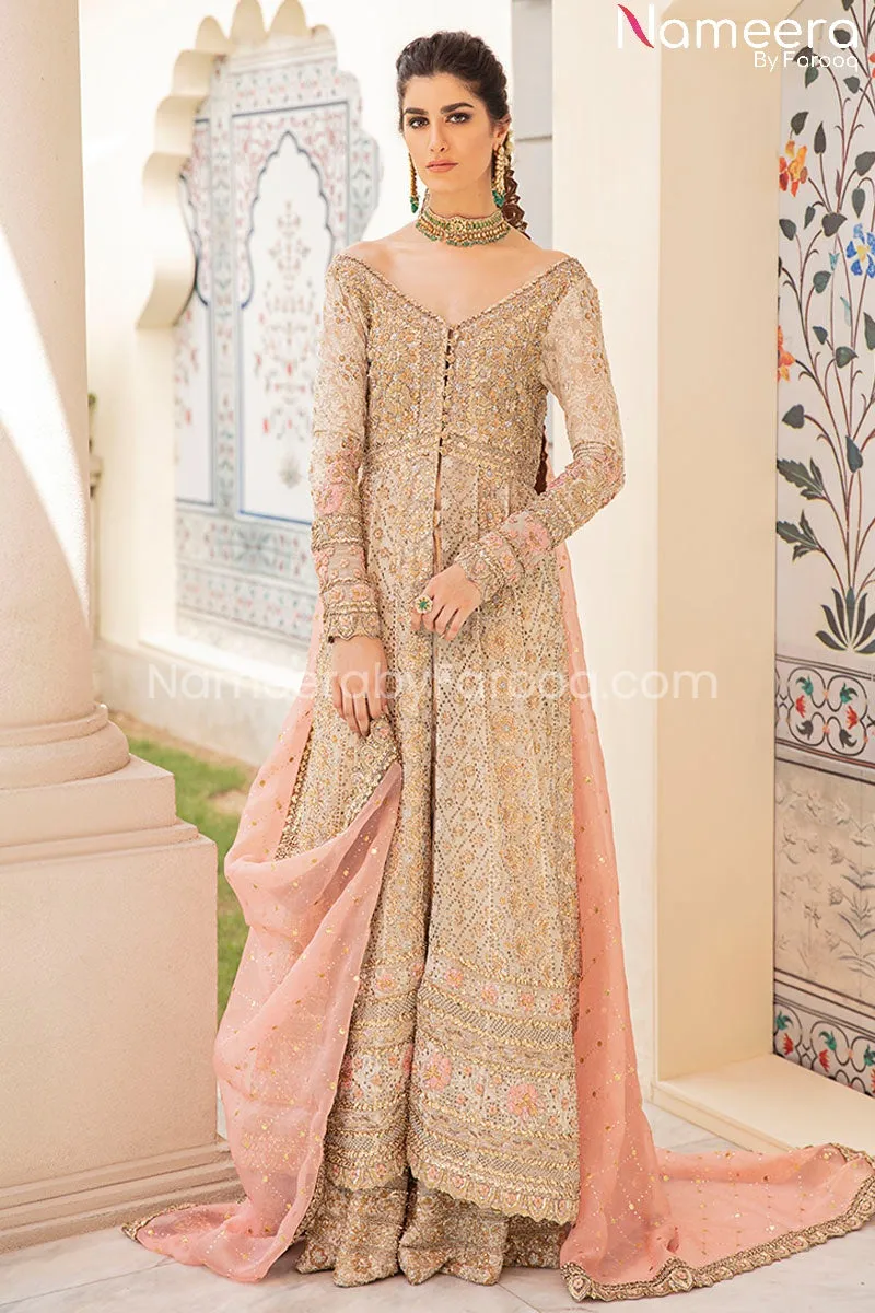 Latest Bridal Sharara with Pishwas Dress Online #BS108
