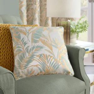 Laurence Llewelyn-Bowen Paradise Palm Cushion - Duck Egg