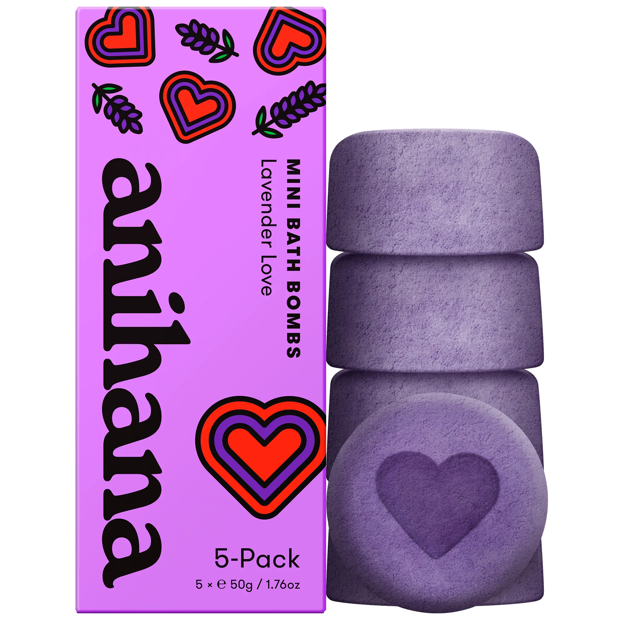 Lavender Love Mini Bath Bombs 5-Pack