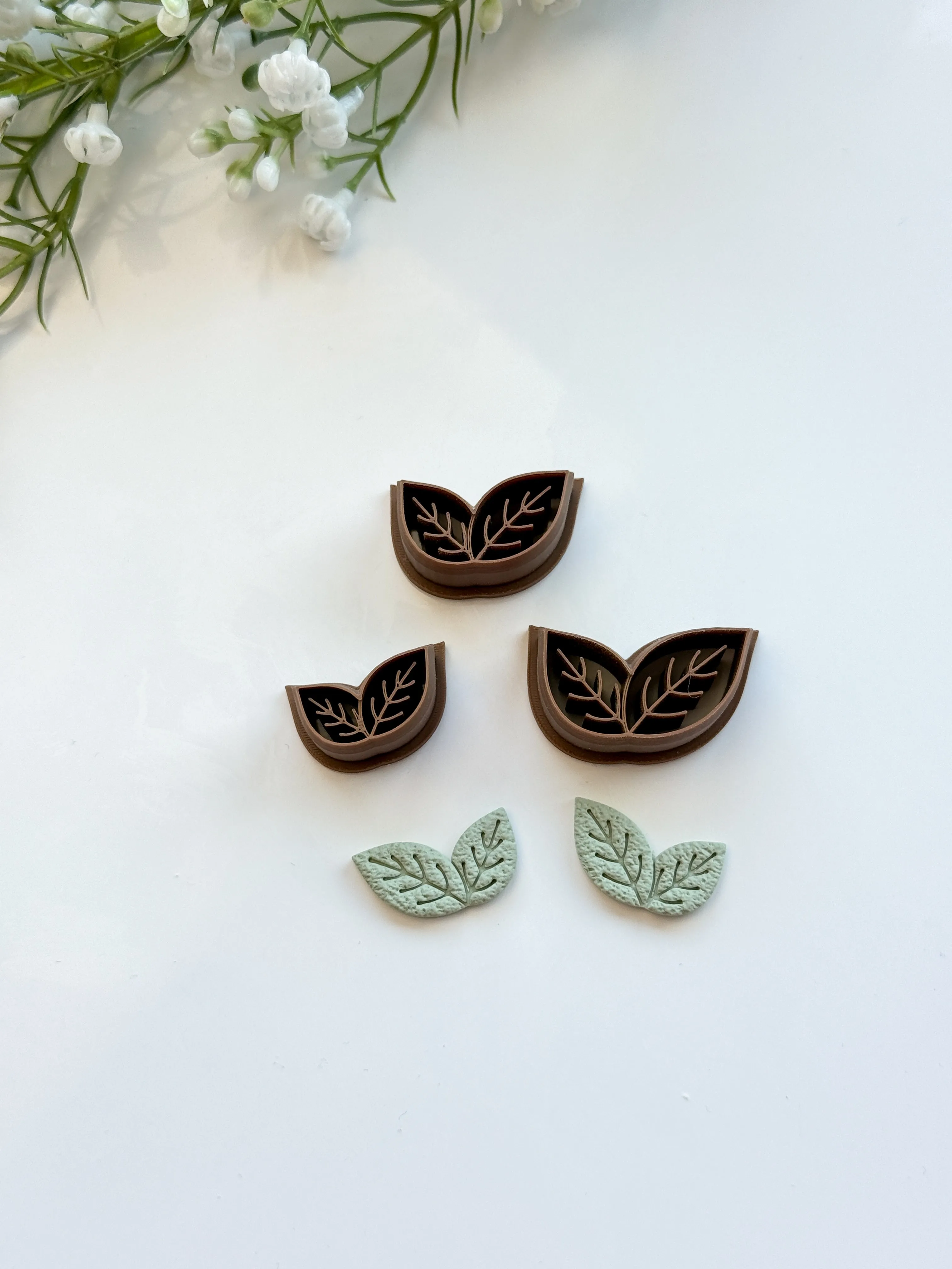 Leaves Detailed Polymer Clay Cutter