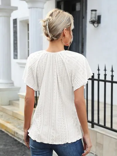 Luscious Keyhole Blouse- 3 Colors (Pink, White, Black)