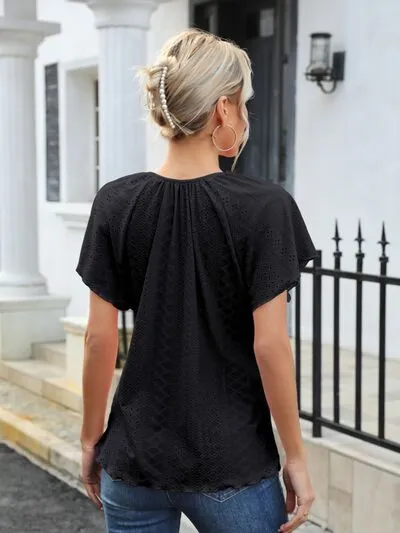 Luscious Keyhole Blouse- 3 Colors (Pink, White, Black)