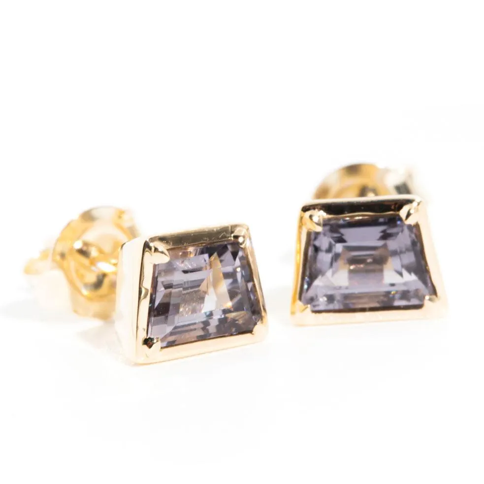 Mathilde Light Purple Spinel Contemporary Stud Earrings