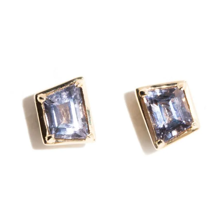 Mathilde Light Purple Spinel Contemporary Stud Earrings