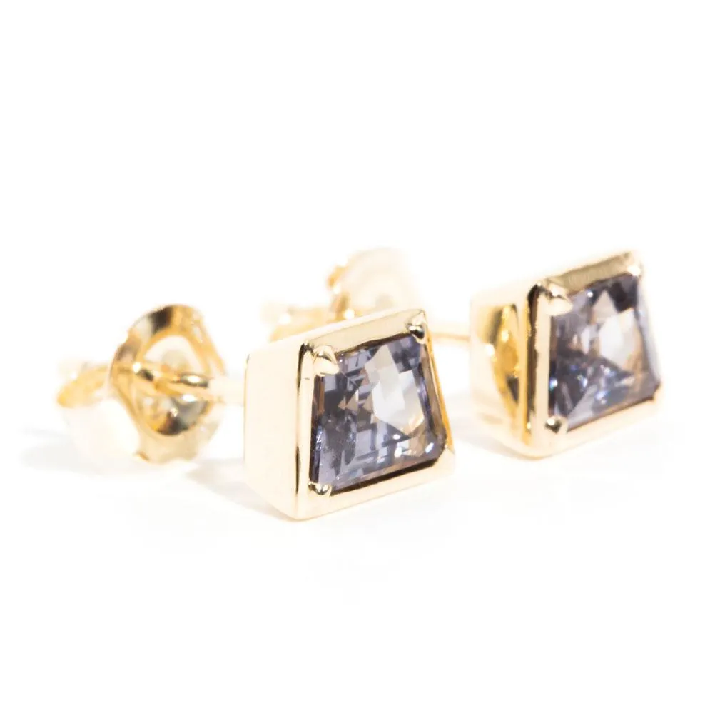 Mathilde Light Purple Spinel Contemporary Stud Earrings