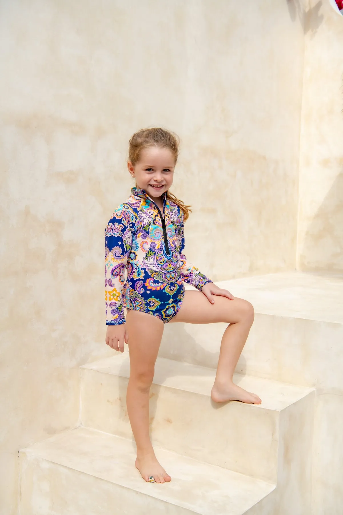 Mini Blake Surfsuit - Peacock Swirls