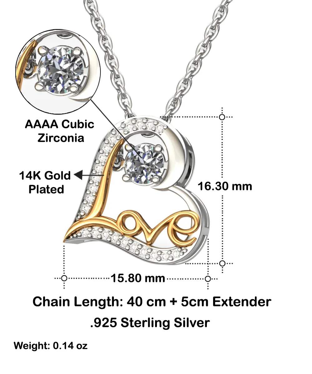 My Love Gift - Love Too Much - Love Dancing Necklace