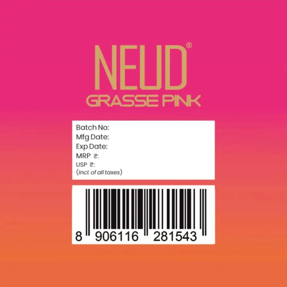 NEUD Grasse Pink Luxury Perfume for Modern Women - 100ml Long Lasting EDP